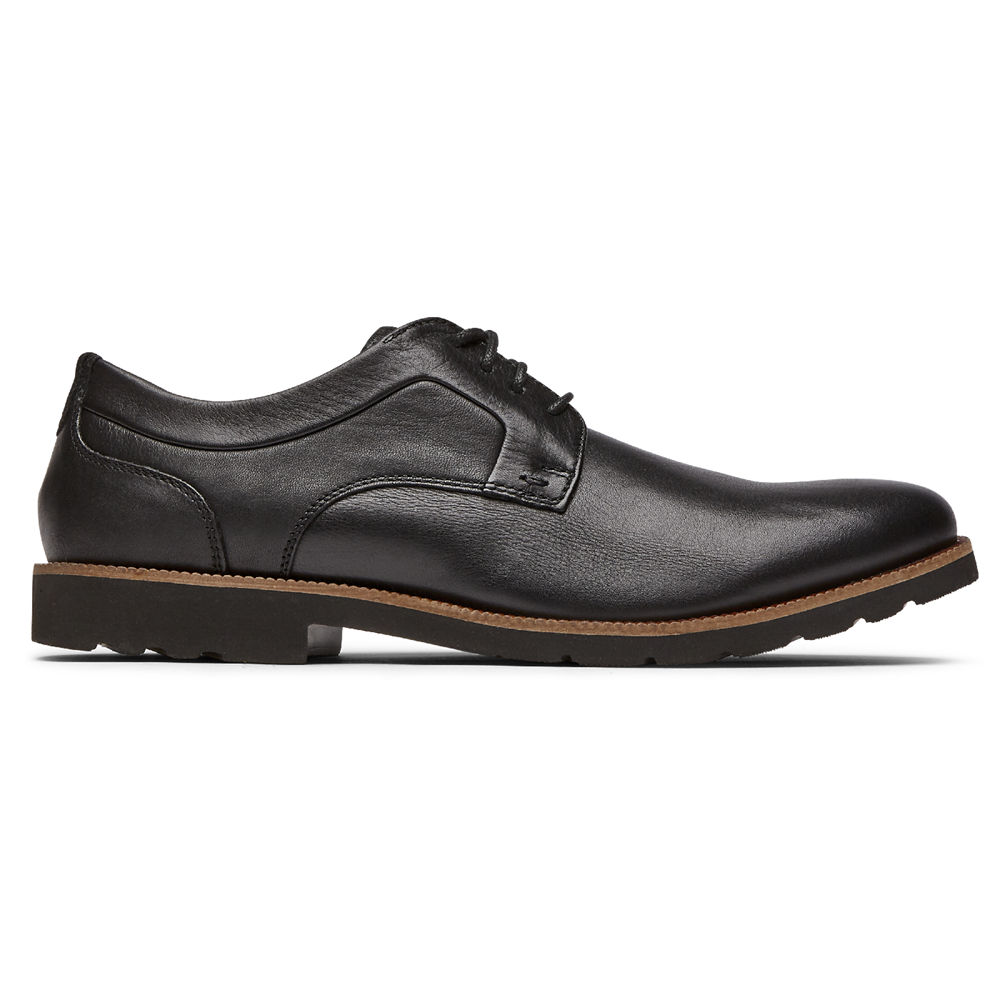 Rockport Mens Oxfords Black - Sharp & Ready 2 Plain Toe - UK 482-UIYZHT